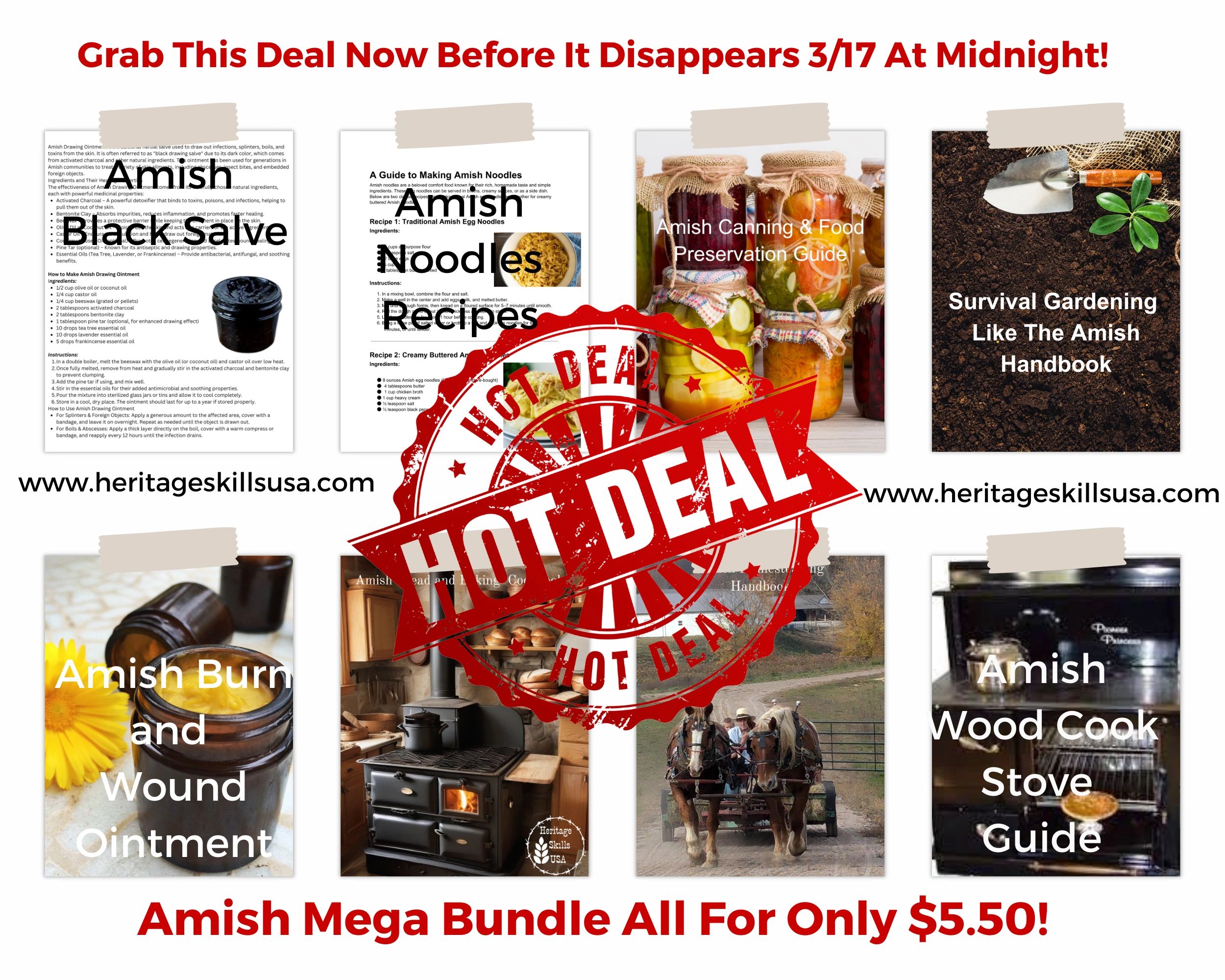 Amish Homesteading Mega Bundle Flash Sale - Only $5.50!